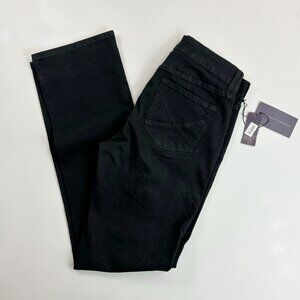 NYDJ Stretch Denim Jeans SZ 10 NWT Straight Leg Black Bloomingdales